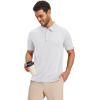 imageMAGCOMSEN Mens Polo Shirts Short Sleeve Athletic Tactical Casual Golf Shirts Dry Fit Moisture Wicking Collared ShirtWhite