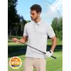 imageMAGCOMSEN Mens Polo Shirts Short Sleeve Athletic Tactical Casual Golf Shirts Dry Fit Moisture Wicking Collared ShirtWhite