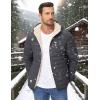 imageMAGCOMSEN Mens Puffer Jacket with Hood Fleece lined Warm Puffer Coats Water Resistant Down Jacket Zip Up Winter JacketsDark Grey