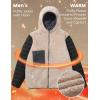 imageMAGCOMSEN Mens Puffer Jacket with Hood Fleece lined Warm Puffer Coats Water Resistant Down Jacket Zip Up Winter JacketsDark Grey