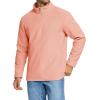 imageMAGCOMSEN Mens Quarter Zip Pullover Polar Fleece Sweatshirt Casual Long Sleeve Shirts for Men Winter Fall ThermalApricot