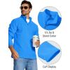 imageMAGCOMSEN Mens Quarter Zip Pullover Polar Fleece Sweatshirt Casual Long Sleeve Shirts for Men Winter Fall ThermalAzure Blue
