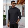 imageMAGCOMSEN Mens Quarter Zip Pullover Polar Fleece Sweatshirt Casual Long Sleeve Shirts for Men Winter Fall ThermalBlack
