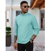 imageMAGCOMSEN Mens Quarter Zip Pullover Polar Fleece Sweatshirt Casual Long Sleeve Shirts for Men Winter Fall ThermalGrey Green