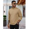 imageMAGCOMSEN Mens Quarter Zip Pullover Polar Fleece Sweatshirt Casual Long Sleeve Shirts for Men Winter Fall ThermalKhaki