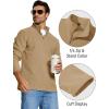 imageMAGCOMSEN Mens Quarter Zip Pullover Polar Fleece Sweatshirt Casual Long Sleeve Shirts for Men Winter Fall ThermalKhaki