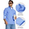 imageMAGCOMSEN Mens Quarter Zip Pullover Polar Fleece Sweatshirt Casual Long Sleeve Shirts for Men Winter Fall ThermalLight Blue