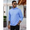 imageMAGCOMSEN Mens Quarter Zip Pullover Polar Fleece Sweatshirt Casual Long Sleeve Shirts for Men Winter Fall ThermalLight Blue