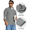 imageMAGCOMSEN Mens Quarter Zip Pullover Polar Fleece Sweatshirt Casual Long Sleeve Shirts for Men Winter Fall ThermalLight Grey