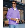imageMAGCOMSEN Mens Quarter Zip Pullover Polar Fleece Sweatshirt Casual Long Sleeve Shirts for Men Winter Fall ThermalLight Purple