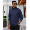 imageMAGCOMSEN Mens Quarter Zip Pullover Polar Fleece Sweatshirt Casual Long Sleeve Shirts for Men Winter Fall ThermalNavy