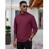 imageMAGCOMSEN Mens Quarter Zip Pullover Polar Fleece Sweatshirt Casual Long Sleeve Shirts for Men Winter Fall ThermalWine Red