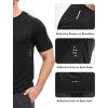 imageMAGCOMSEN Mens Rash Guard Short Sleeve UPF 50 Sun UV Quick Dry Shirts Workout Swim Running Athletic TShirtBlack