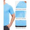 imageMAGCOMSEN Mens Rash Guard Short Sleeve UPF 50 Sun UV Quick Dry Shirts Workout Swim Running Athletic TShirtBlue
