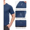 imageMAGCOMSEN Mens Rash Guard Short Sleeve UPF 50 Sun UV Quick Dry Shirts Workout Swim Running Athletic TShirtBluegrey