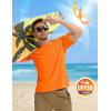imageMAGCOMSEN Mens Rash Guard Short Sleeve UPF 50 Sun UV Quick Dry Shirts Workout Swim Running Athletic TShirtFlorange