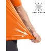imageMAGCOMSEN Mens Rash Guard Short Sleeve UPF 50 Sun UV Quick Dry Shirts Workout Swim Running Athletic TShirtFlorange