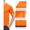 imageMAGCOMSEN Mens Rash Guard Short Sleeve UPF 50 Sun UV Quick Dry Shirts Workout Swim Running Athletic TShirtFlorange