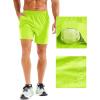 imageMAGCOMSEN Mens Running Shorts 5quot Quick Dry Lightweight Hiking Shorts with Pockets for Workout Athletic Gym02neon Green