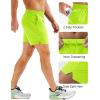 imageMAGCOMSEN Mens Running Shorts 5quot Quick Dry Lightweight Hiking Shorts with Pockets for Workout Athletic Gym02neon Green