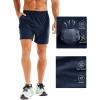 imageMAGCOMSEN Mens Running Shorts 5quot Quick Dry Lightweight Hiking Shorts with Pockets for Workout Athletic Gym03navy
