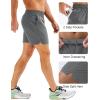 imageMAGCOMSEN Mens Running Shorts 5quot Quick Dry Lightweight Hiking Shorts with Pockets for Workout Athletic Gym04medium Grey