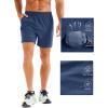 imageMAGCOMSEN Mens Running Shorts 5quot Quick Dry Lightweight Hiking Shorts with Pockets for Workout Athletic Gym06blue Grey