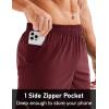 imageMAGCOMSEN Mens Running Shorts 5quot Quick Dry Lightweight Hiking Shorts with Pockets for Workout Athletic Gym07wine Red