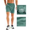 imageMAGCOMSEN Mens Running Shorts 5quot Quick Dry Lightweight Hiking Shorts with Pockets for Workout Athletic Gym08fern Green