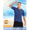imageMAGCOMSEN Mens Short Sleeve UPF 50 Shirts Quick Dry Athletic Swim Tshirt Running Workout Gym Hiking Fishing Rash GuardBluegrey