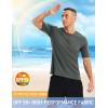 imageMAGCOMSEN Mens Short Sleeve UPF 50 Shirts Quick Dry Athletic Swim Tshirt Running Workout Gym Hiking Fishing Rash GuardDarkgray