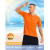imageMAGCOMSEN Mens Short Sleeve UPF 50 Shirts Quick Dry Athletic Swim Tshirt Running Workout Gym Hiking Fishing Rash GuardFlorange