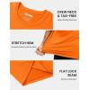 imageMAGCOMSEN Mens Short Sleeve UPF 50 Shirts Quick Dry Athletic Swim Tshirt Running Workout Gym Hiking Fishing Rash GuardFlorange