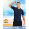 imageMAGCOMSEN Mens Short Sleeve UPF 50 Shirts Quick Dry Athletic Swim Tshirt Running Workout Gym Hiking Fishing Rash GuardNavyblue