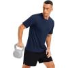 imageMAGCOMSEN Mens Short Sleeve UPF 50 Shirts Quick Dry Athletic Swim Tshirt Running Workout Gym Hiking Fishing Rash GuardNavyblue
