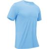 imageMAGCOMSEN Mens Short Sleeve UPF 50 Shirts Quick Dry Athletic Swim Tshirt Running Workout Gym Hiking Fishing Rash GuardSkyblue