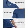 imageMAGCOMSEN Mens Short Sleeve UPF 50 Sun Protection Shirts Quick Dry Athletic TShirt Hiking Running Swimming Rash GuardBlue Gray