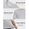 imageMAGCOMSEN Mens Short Sleeve UPF 50 Sun Protection Shirts Quick Dry Athletic TShirt Hiking Running Swimming Rash GuardLight Gray