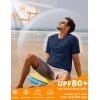 imageMAGCOMSEN Mens Short Sleeve UPF 50 Sun Protection Shirts Quick Dry Athletic TShirt Hiking Running Swimming Rash GuardNavy