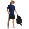 imageMAGCOMSEN Mens Short Sleeve UPF 50 Sun Protection Shirts Quick Dry Athletic TShirt Hiking Running Swimming Rash GuardNavy