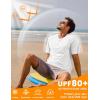 imageMAGCOMSEN Mens Short Sleeve UPF 50 Sun Protection Shirts Quick Dry Athletic TShirt Hiking Running Swimming Rash GuardWhite