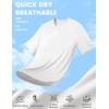 imageMAGCOMSEN Mens Short Sleeve UPF 50 Sun Protection Shirts Quick Dry Athletic TShirt Hiking Running Swimming Rash GuardWhite