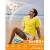 imageMAGCOMSEN Mens Short Sleeve UPF 50 Sun Protection Shirts Quick Dry Athletic TShirt Hiking Running Swimming Rash GuardYellow
