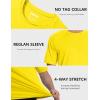imageMAGCOMSEN Mens Short Sleeve UPF 50 Sun Protection Shirts Quick Dry Athletic TShirt Hiking Running Swimming Rash GuardYellow