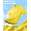 imageMAGCOMSEN Mens Short Sleeve UPF 50 Sun Protection Shirts Quick Dry Athletic TShirt Hiking Running Swimming Rash GuardYellow