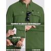 imageMAGCOMSEN Mens Sun Protection Fishing Shirts Long Sleeve UPF 50 Quick Dry Cooling Button Down Shirt for Hiking SafariArmy Green