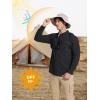 imageMAGCOMSEN Mens Sun Protection Fishing Shirts Long Sleeve UPF 50 Quick Dry Cooling Button Down Shirt for Hiking SafariBlack