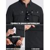 imageMAGCOMSEN Mens Sun Protection Fishing Shirts Long Sleeve UPF 50 Quick Dry Cooling Button Down Shirt for Hiking SafariBlack