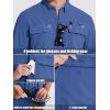 imageMAGCOMSEN Mens Sun Protection Fishing Shirts Long Sleeve UPF 50 Quick Dry Cooling Button Down Shirt for Hiking SafariBlue Grey