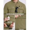 imageMAGCOMSEN Mens Sun Protection Fishing Shirts Long Sleeve UPF 50 Quick Dry Cooling Button Down Shirt for Hiking SafariKhaki